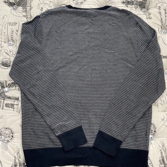 NORDSTROM MEN'S SHOP StripeCrewneck Cotton Sweater - Picture 4 of 8